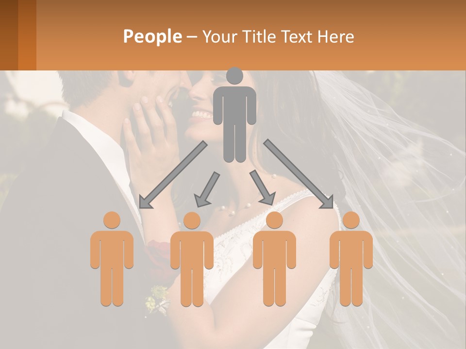Brunette Together People PowerPoint Template