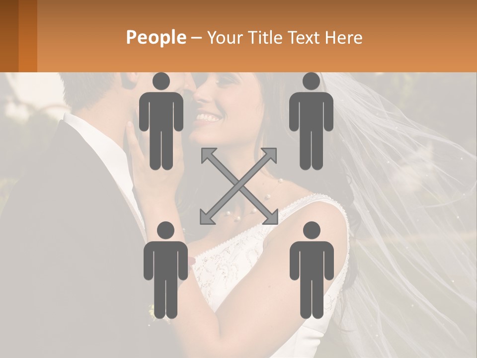 Brunette Together People PowerPoint Template