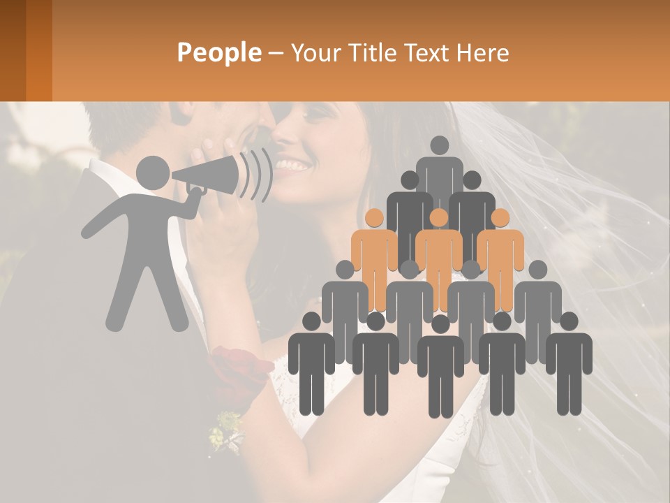 Brunette Together People PowerPoint Template