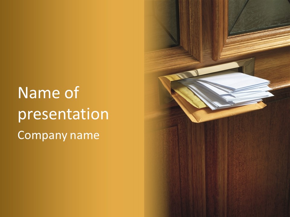 Box Mailbox Outside PowerPoint Template