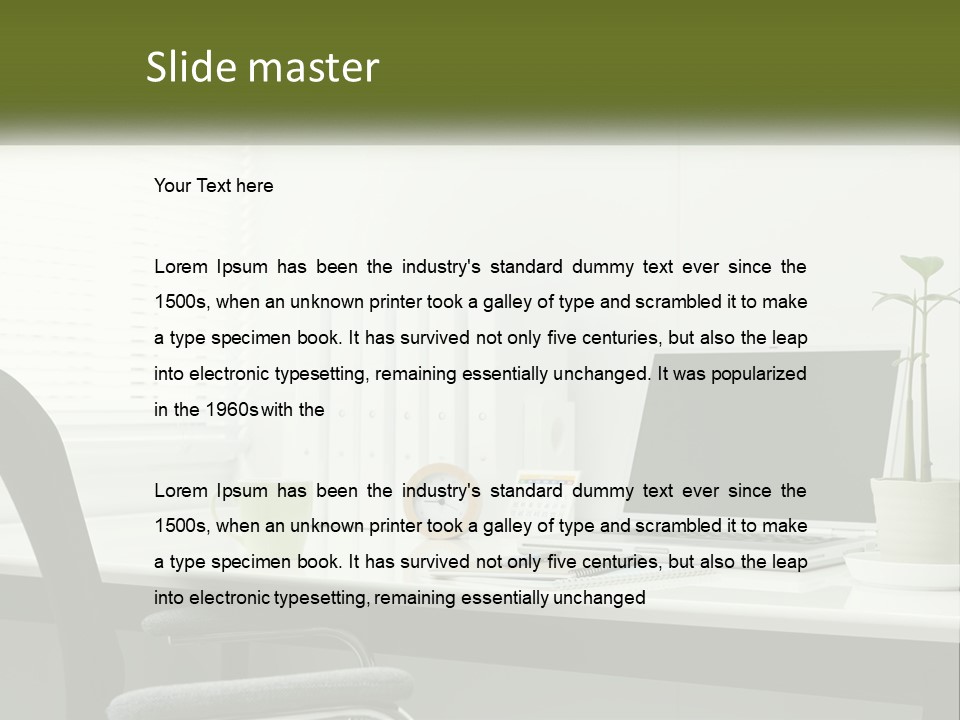 Drink Clock Computer PowerPoint Template