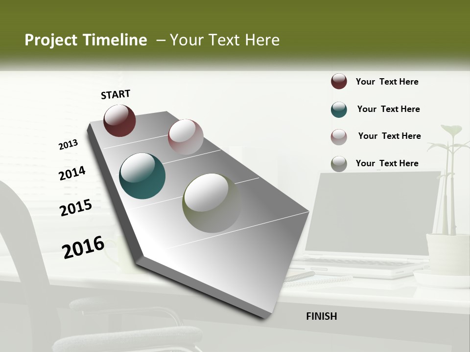 Drink Clock Computer PowerPoint Template