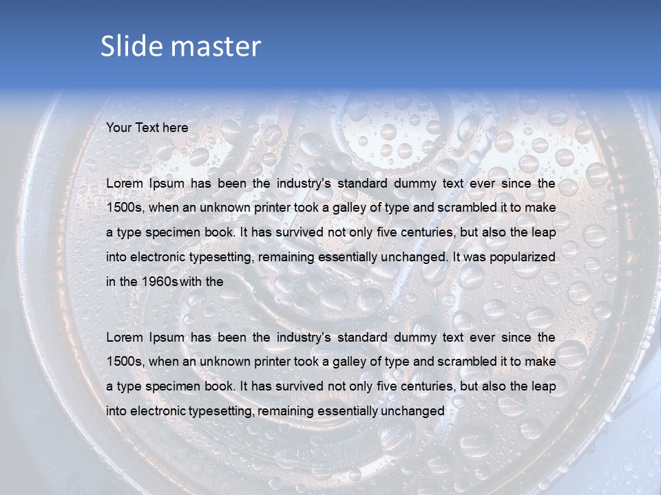 Drop Drink Top PowerPoint Template