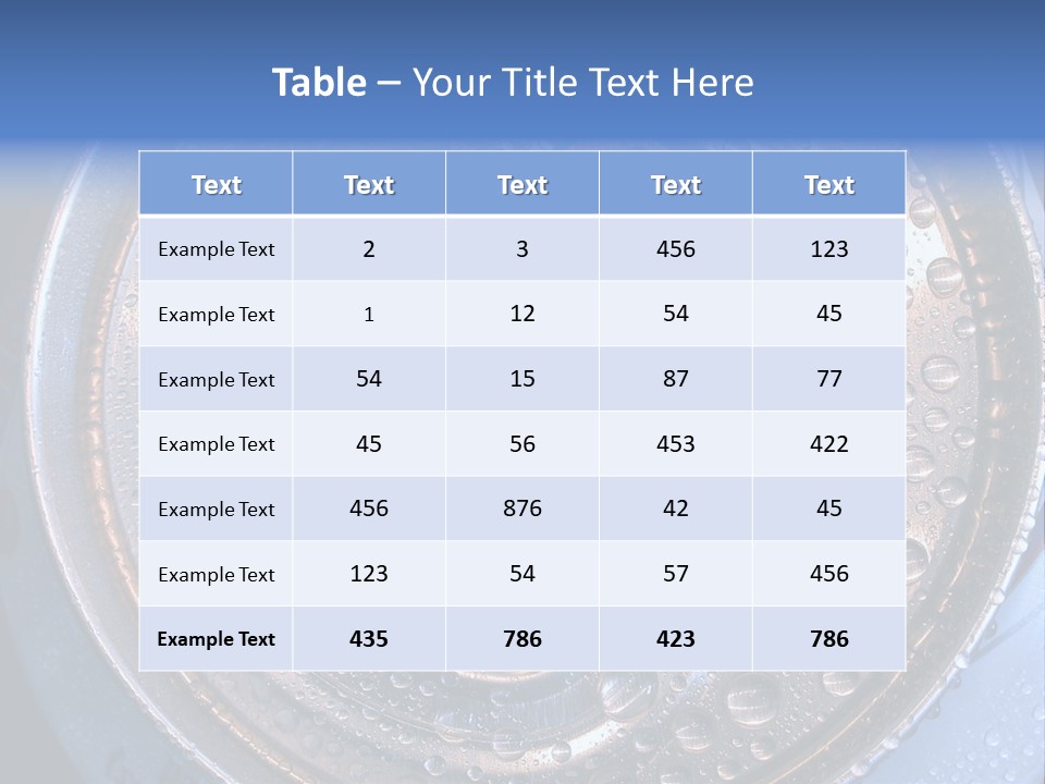 Drop Drink Top PowerPoint Template