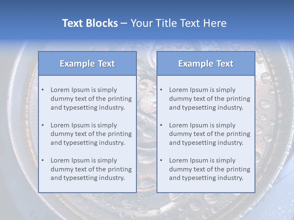 Drop Drink Top PowerPoint Template