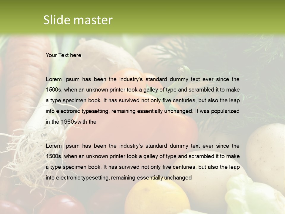 Farm Green Pepper PowerPoint Template