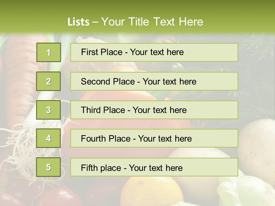 Farm Green Pepper PowerPoint Template