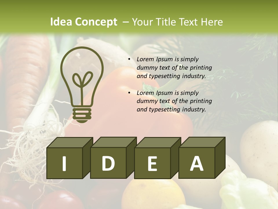 Farm Green Pepper PowerPoint Template