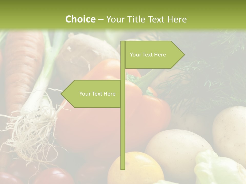 Farm Green Pepper PowerPoint Template