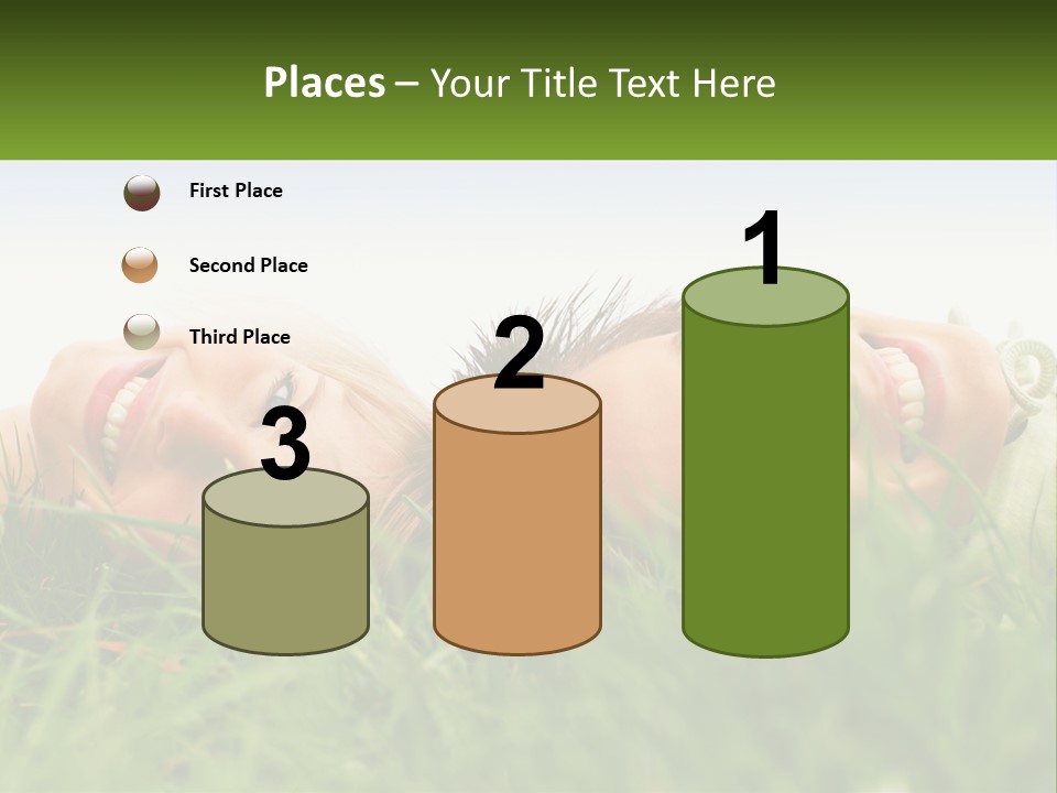 A Couple Of Women Laying On Top Of A Lush Green Field PowerPoint Template