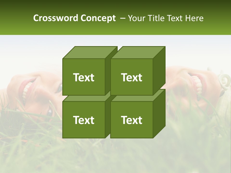 A Couple Of Women Laying On Top Of A Lush Green Field PowerPoint Template