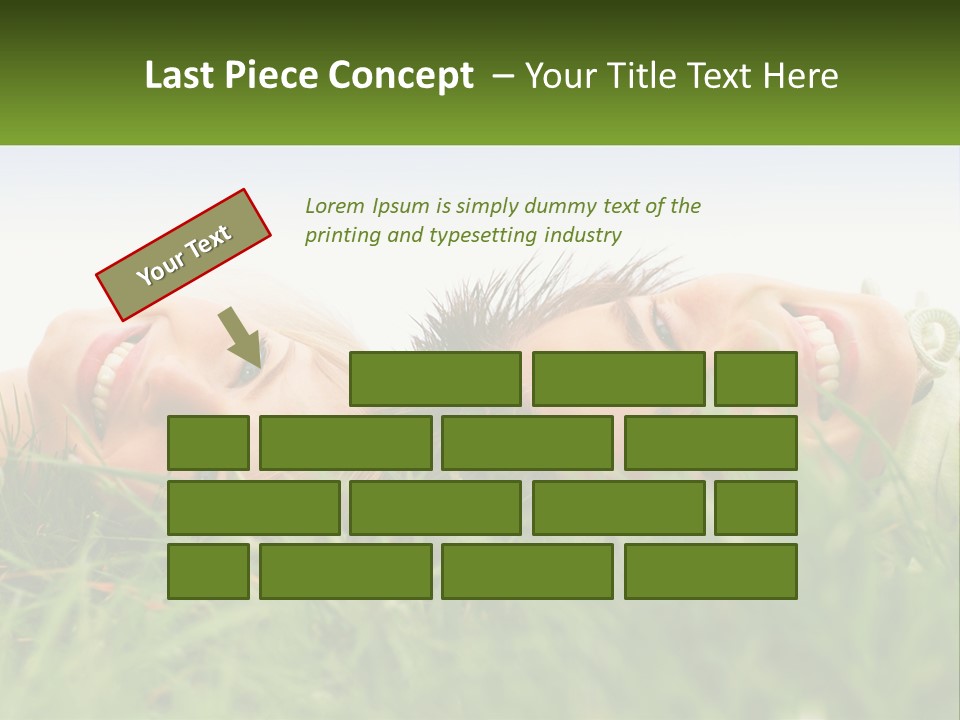 A Couple Of Women Laying On Top Of A Lush Green Field PowerPoint Template