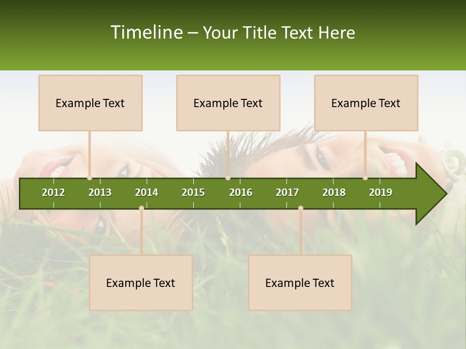 A Couple Of Women Laying On Top Of A Lush Green Field PowerPoint Template