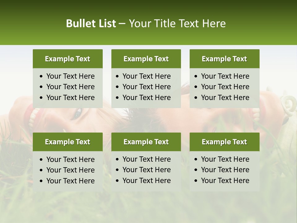 A Couple Of Women Laying On Top Of A Lush Green Field PowerPoint Template