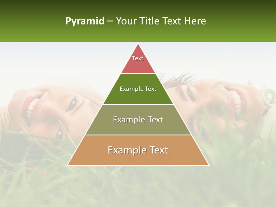 A Couple Of Women Laying On Top Of A Lush Green Field PowerPoint Template