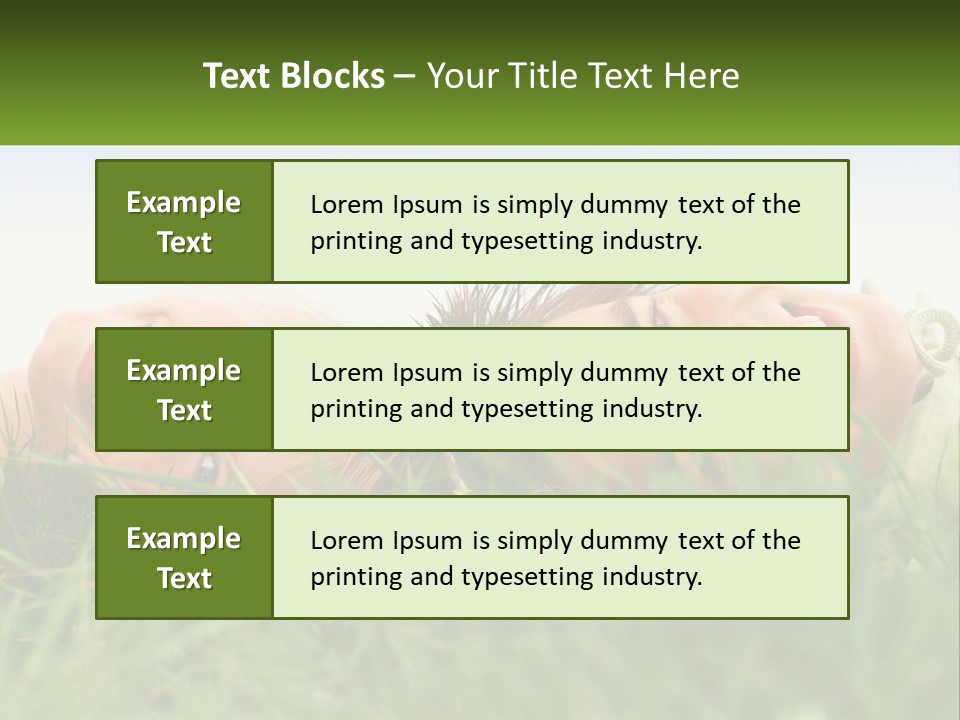 A Couple Of Women Laying On Top Of A Lush Green Field PowerPoint Template