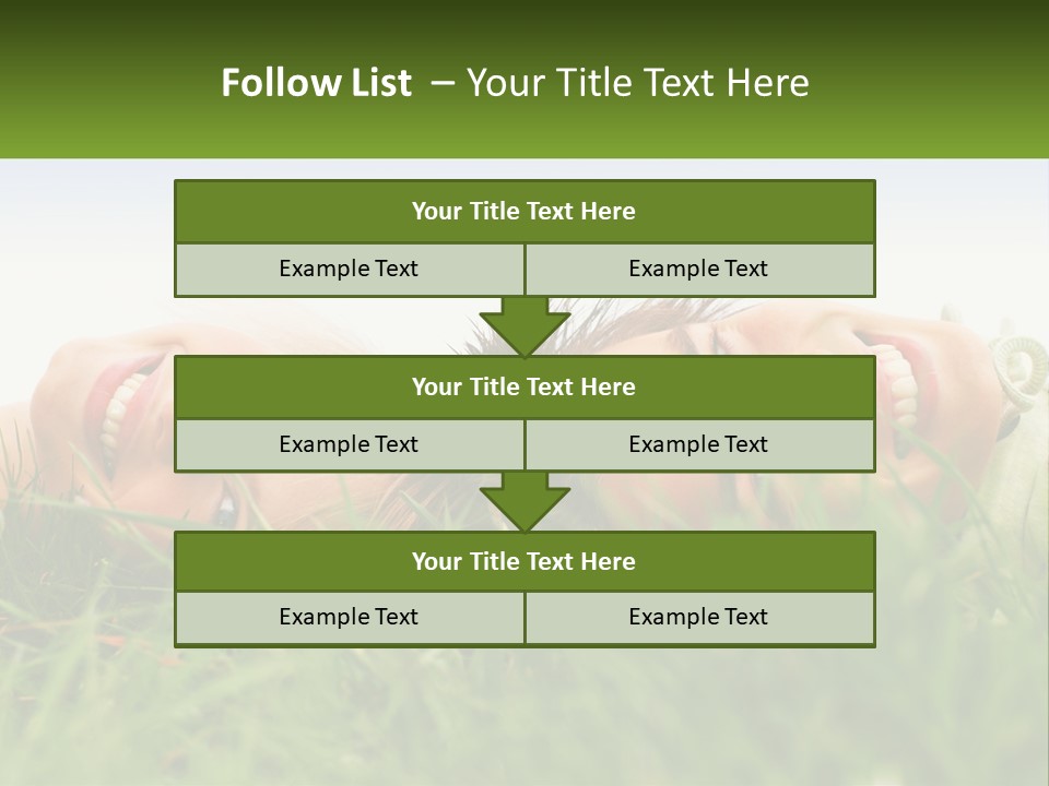 A Couple Of Women Laying On Top Of A Lush Green Field PowerPoint Template