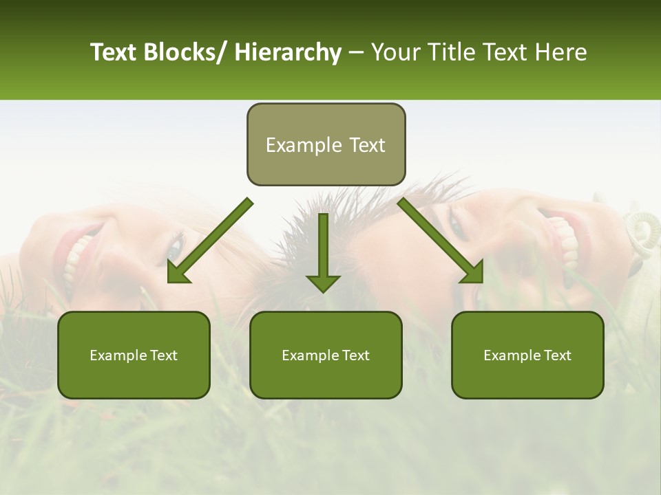 A Couple Of Women Laying On Top Of A Lush Green Field PowerPoint Template