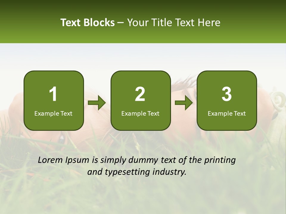A Couple Of Women Laying On Top Of A Lush Green Field PowerPoint Template