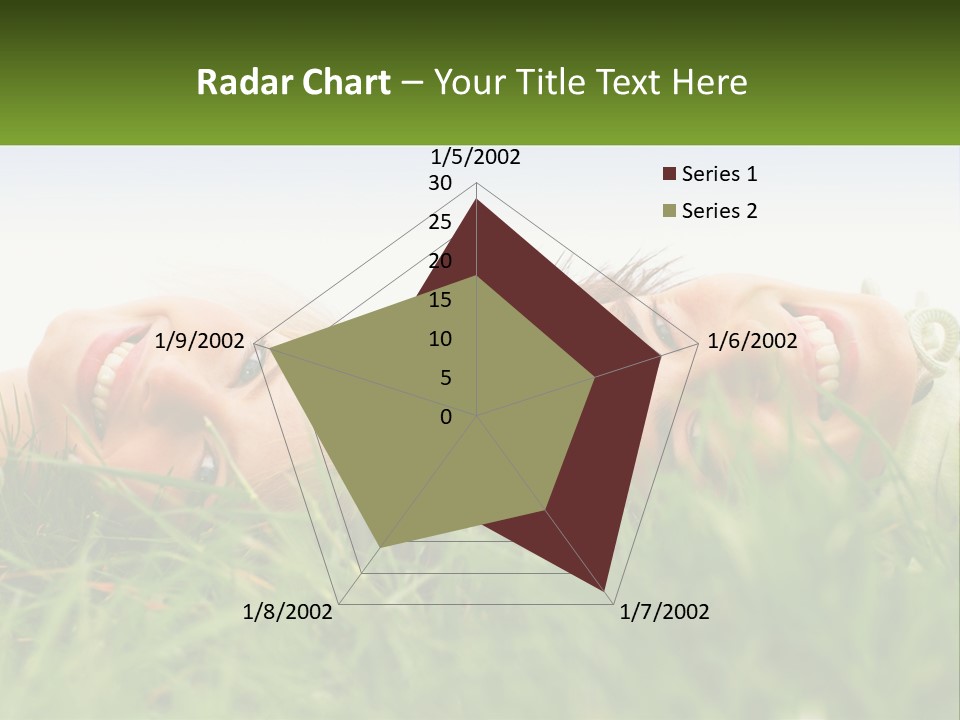 A Couple Of Women Laying On Top Of A Lush Green Field PowerPoint Template
