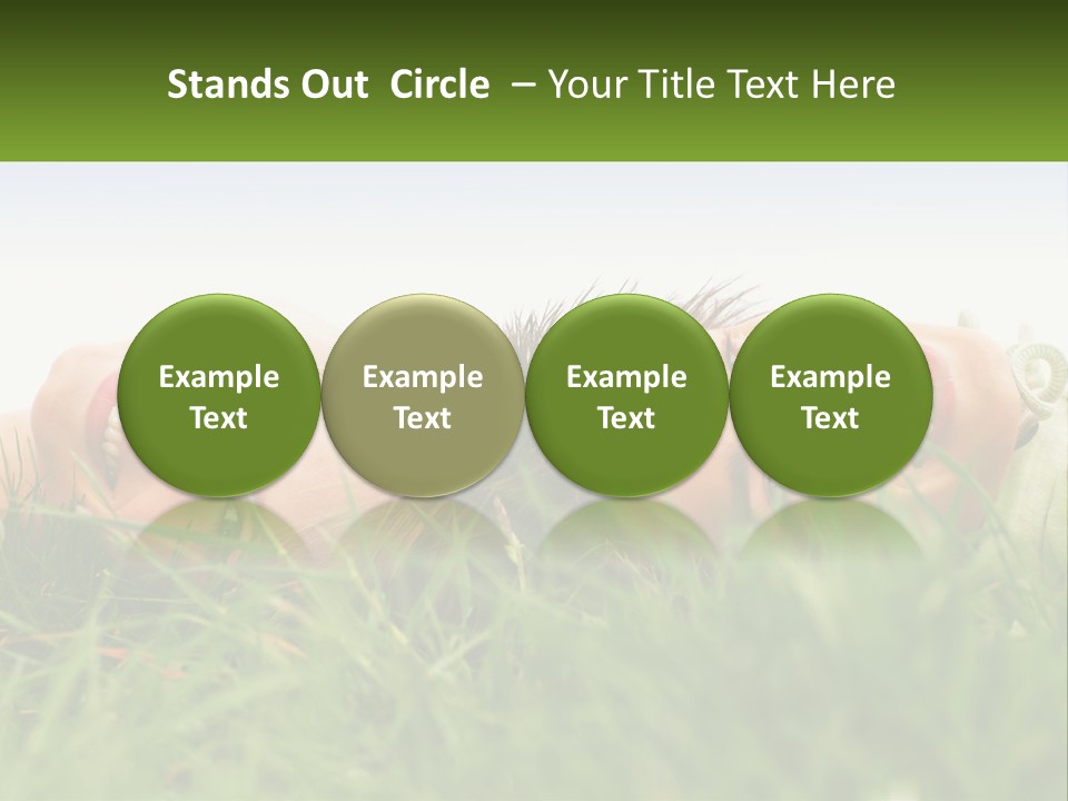 A Couple Of Women Laying On Top Of A Lush Green Field PowerPoint Template