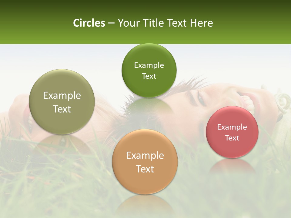 A Couple Of Women Laying On Top Of A Lush Green Field PowerPoint Template