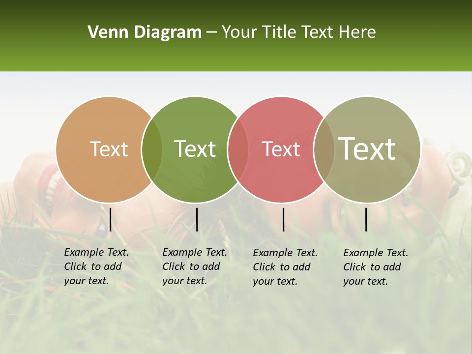 A Couple Of Women Laying On Top Of A Lush Green Field PowerPoint Template
