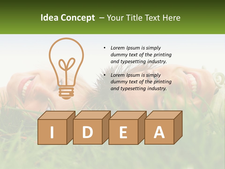 A Couple Of Women Laying On Top Of A Lush Green Field PowerPoint Template