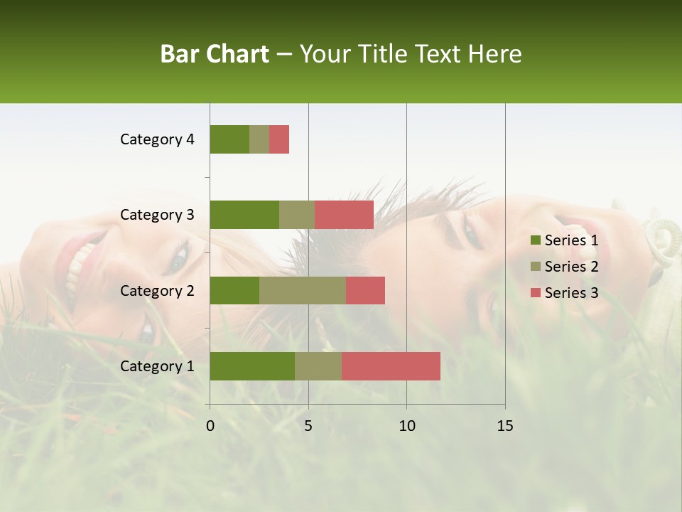 A Couple Of Women Laying On Top Of A Lush Green Field PowerPoint Template