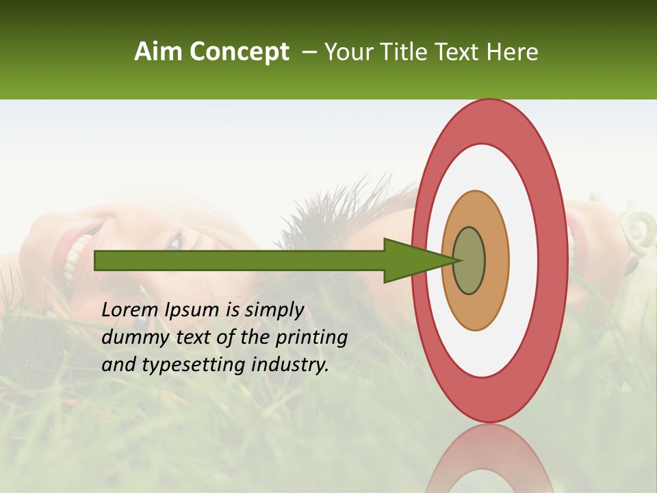 A Couple Of Women Laying On Top Of A Lush Green Field PowerPoint Template