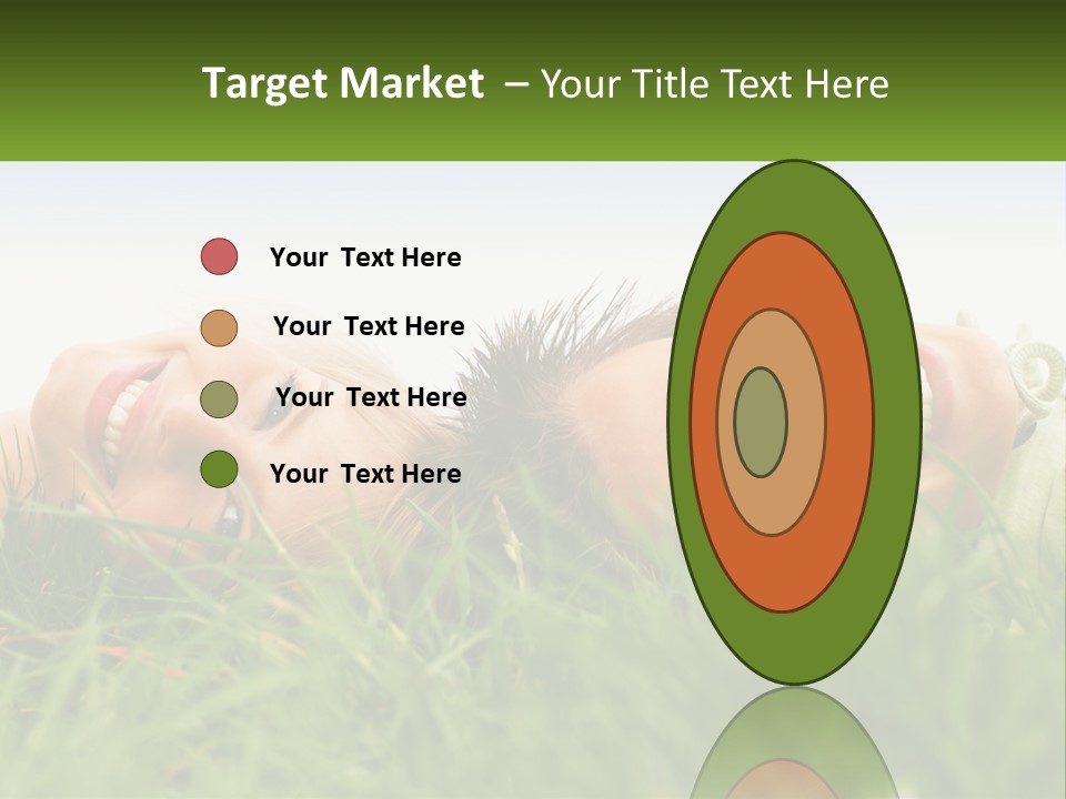 A Couple Of Women Laying On Top Of A Lush Green Field PowerPoint Template