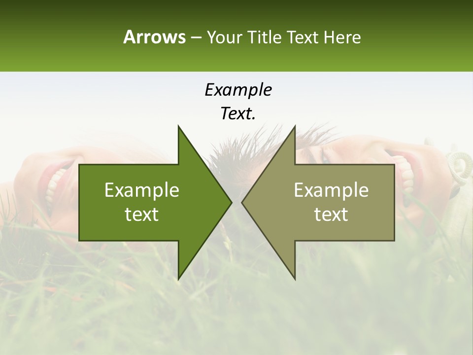 A Couple Of Women Laying On Top Of A Lush Green Field PowerPoint Template