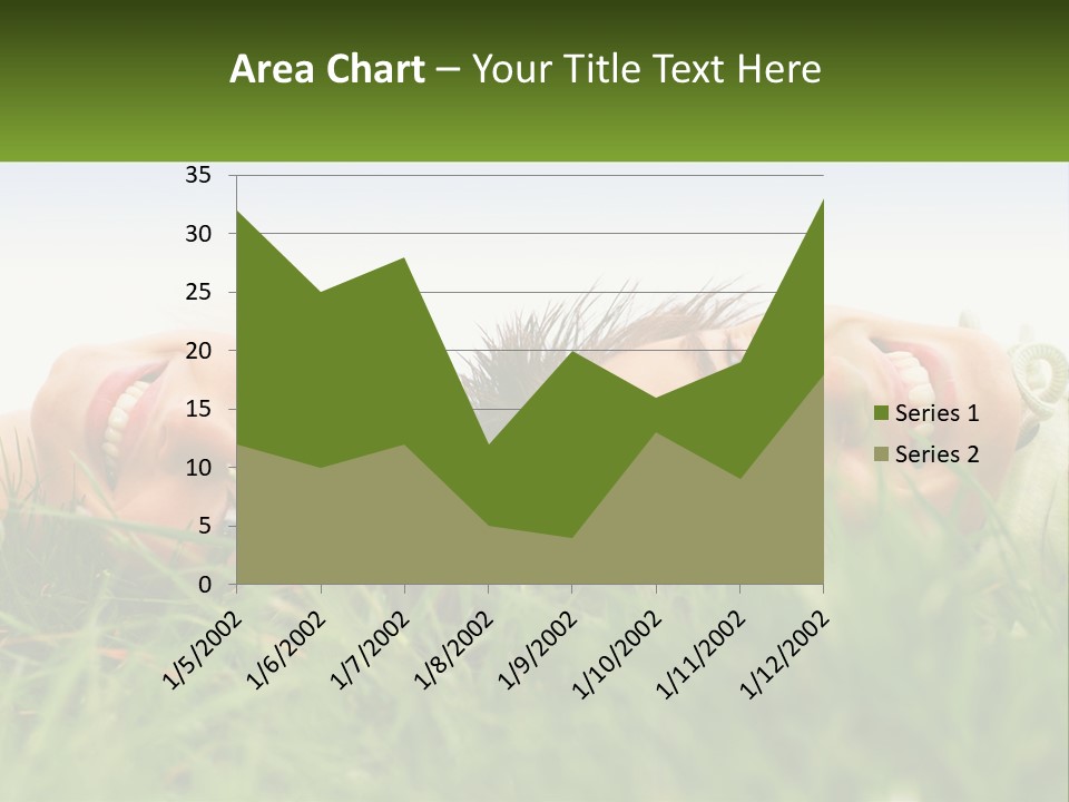 A Couple Of Women Laying On Top Of A Lush Green Field PowerPoint Template
