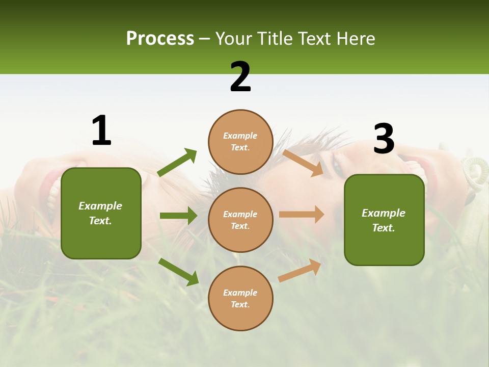 A Couple Of Women Laying On Top Of A Lush Green Field PowerPoint Template