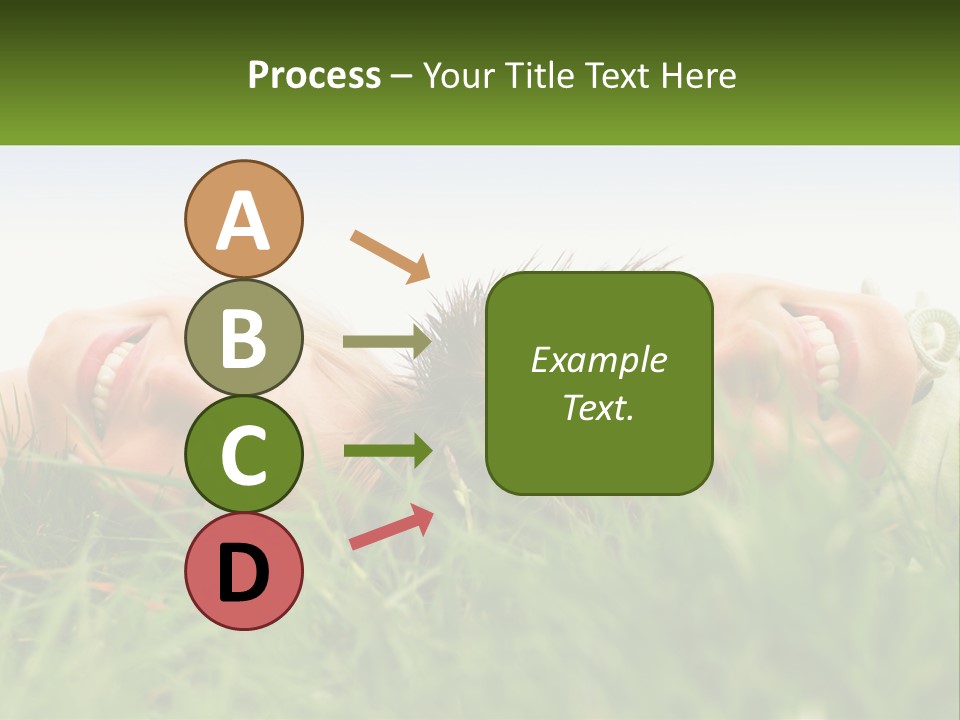 A Couple Of Women Laying On Top Of A Lush Green Field PowerPoint Template