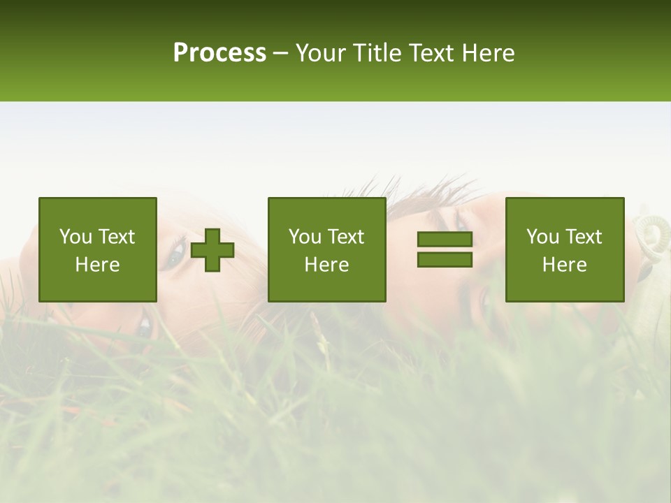 A Couple Of Women Laying On Top Of A Lush Green Field PowerPoint Template