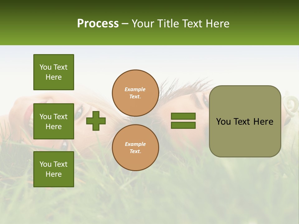 A Couple Of Women Laying On Top Of A Lush Green Field PowerPoint Template