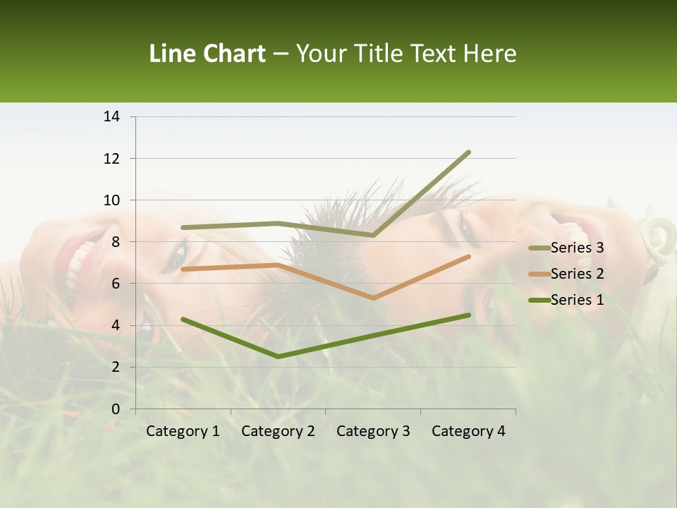 A Couple Of Women Laying On Top Of A Lush Green Field PowerPoint Template