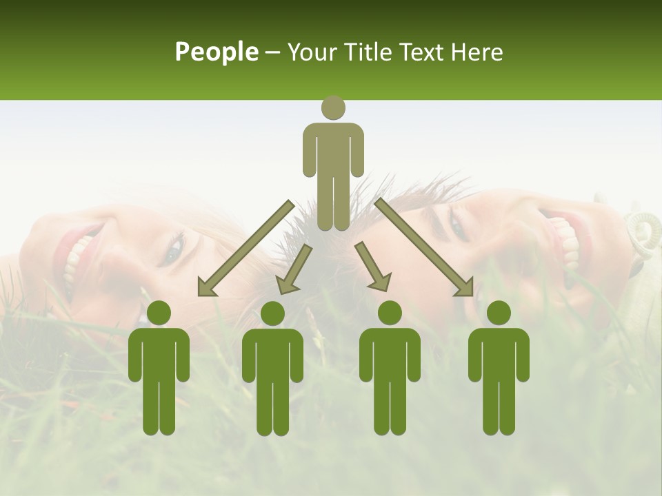 A Couple Of Women Laying On Top Of A Lush Green Field PowerPoint Template