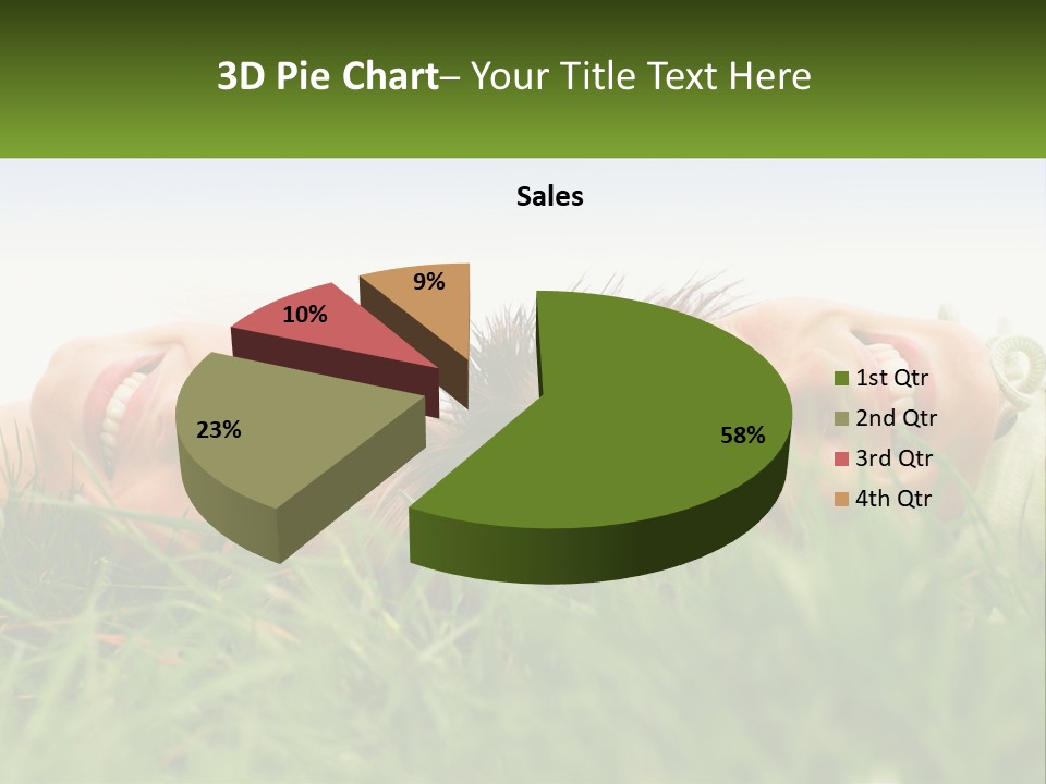 A Couple Of Women Laying On Top Of A Lush Green Field PowerPoint Template