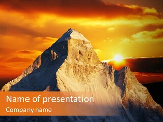 Snow Trek Altitude PowerPoint Template