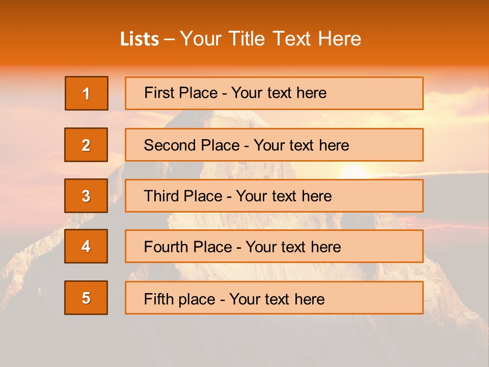 Snow Trek Altitude PowerPoint Template