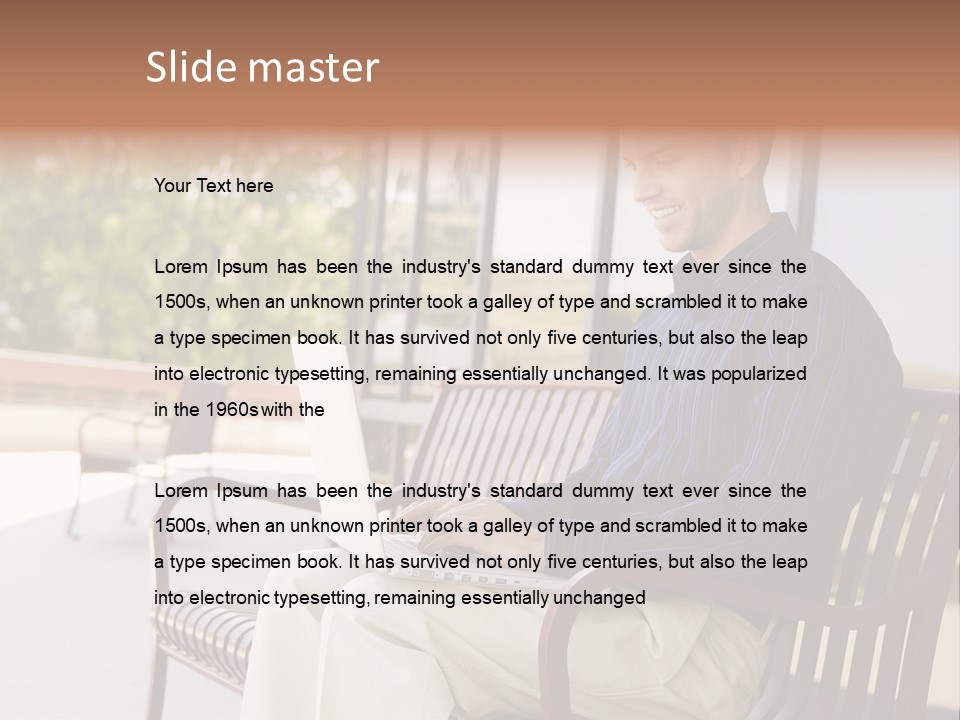 Businessman Portable Male PowerPoint Template
