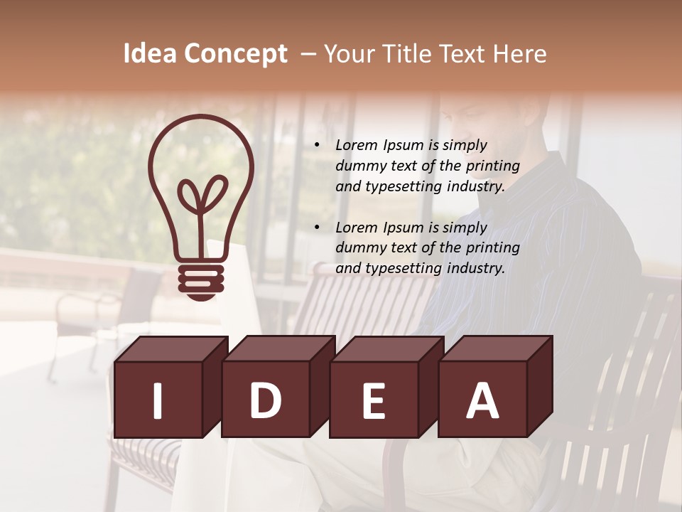 Businessman Portable Male PowerPoint Template