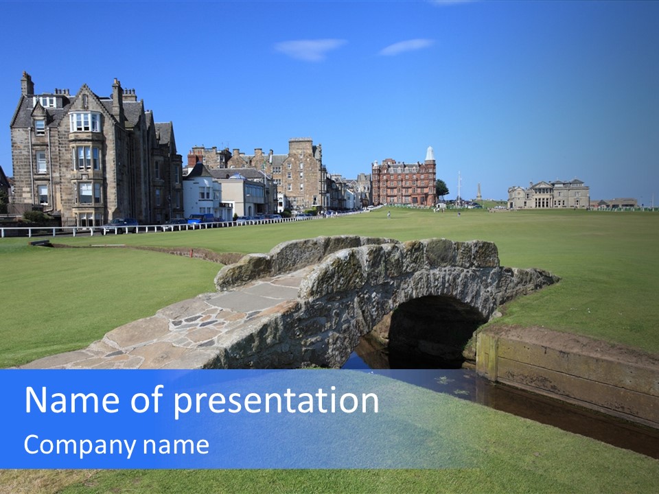 Green Stone Course PowerPoint Template