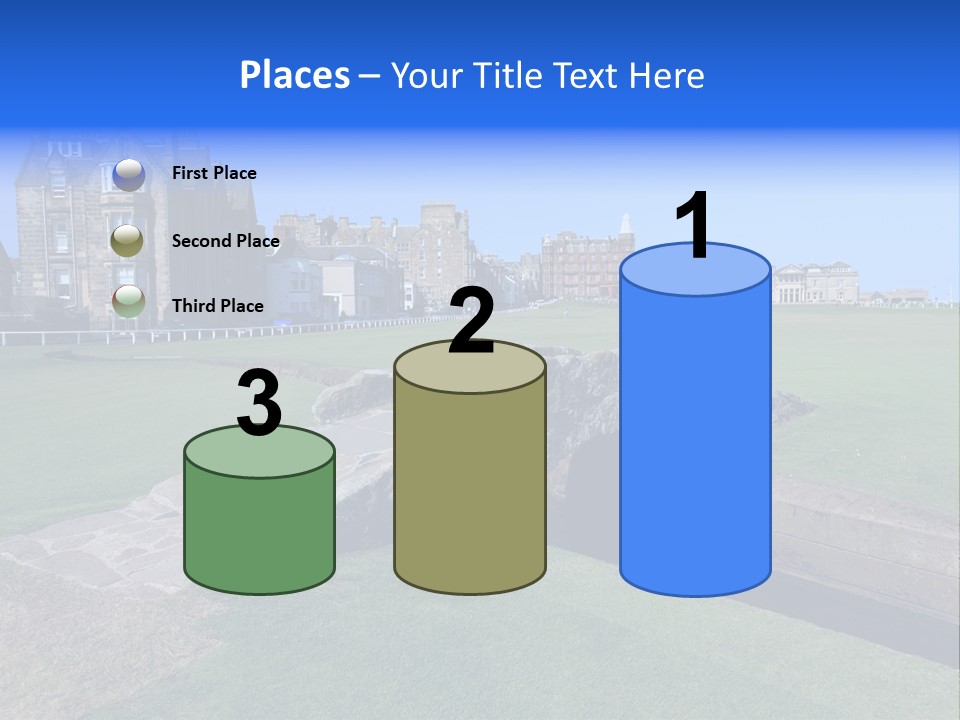 Green Stone Course PowerPoint Template