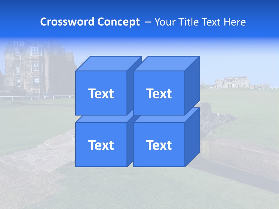 Green Stone Course PowerPoint Template
