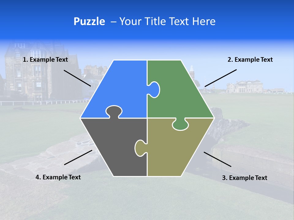 Green Stone Course PowerPoint Template