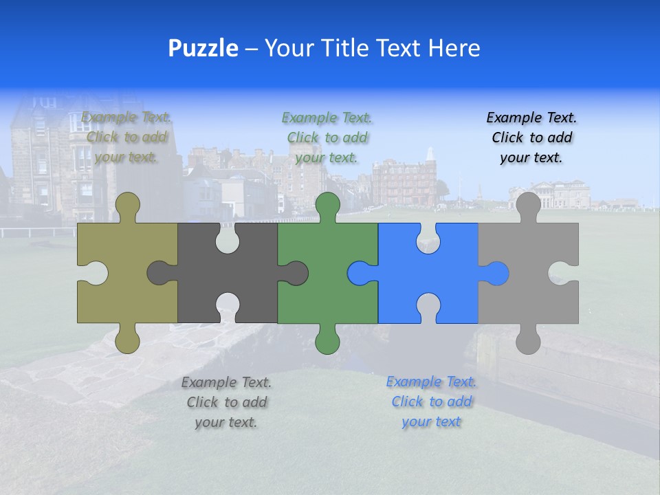 Green Stone Course PowerPoint Template