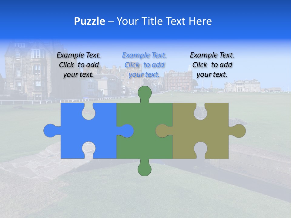 Green Stone Course PowerPoint Template